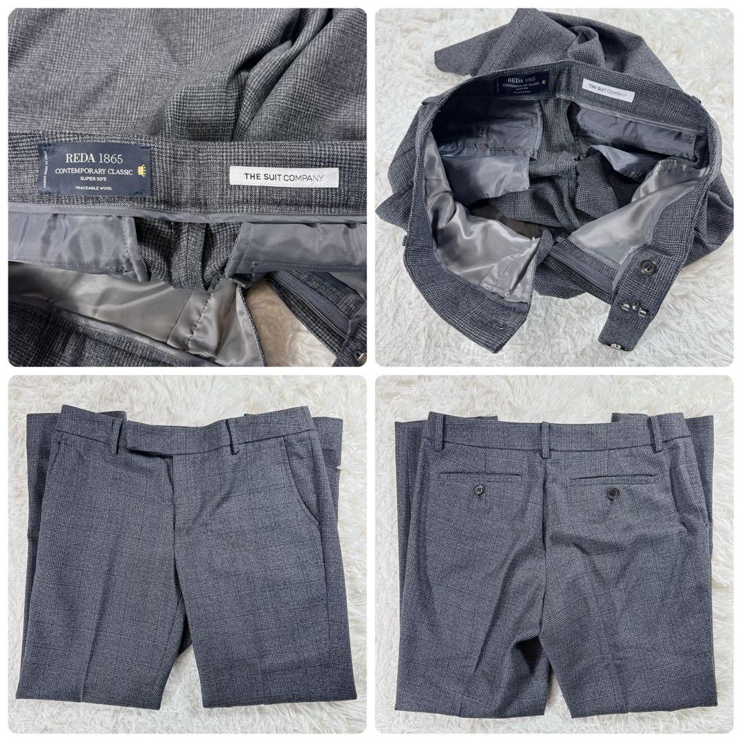 【イタリア生地】ザスーツカンパニー レダ グレンチェック パンツスーツ 40 L