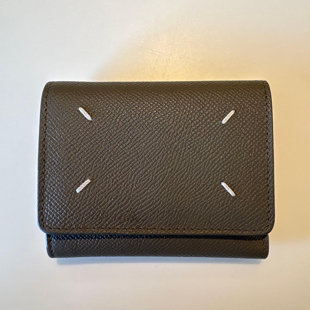 マルジェラ　三つ折り財布　グレー