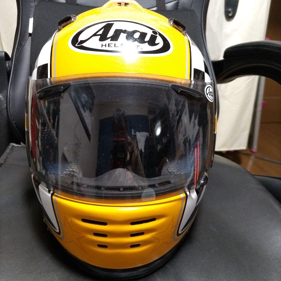 N*a様 Arai フルフェイスヘルメット イエロー　古いものなのでインテリア用