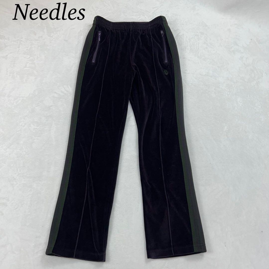 H845 美品 S ニードルズ スウェード パンツ パープル グリーン メンズ