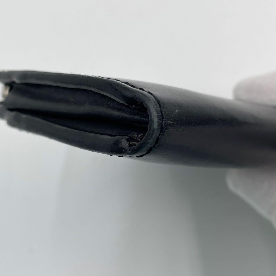 美品　ソメスサドル　コードバン　コンパクトウォレット　L字ファスナー　ブラック