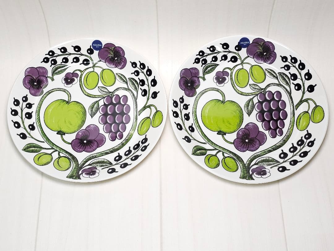 ARABIA/アラビア パラティッシ パープル 21cm プレート 2枚セット