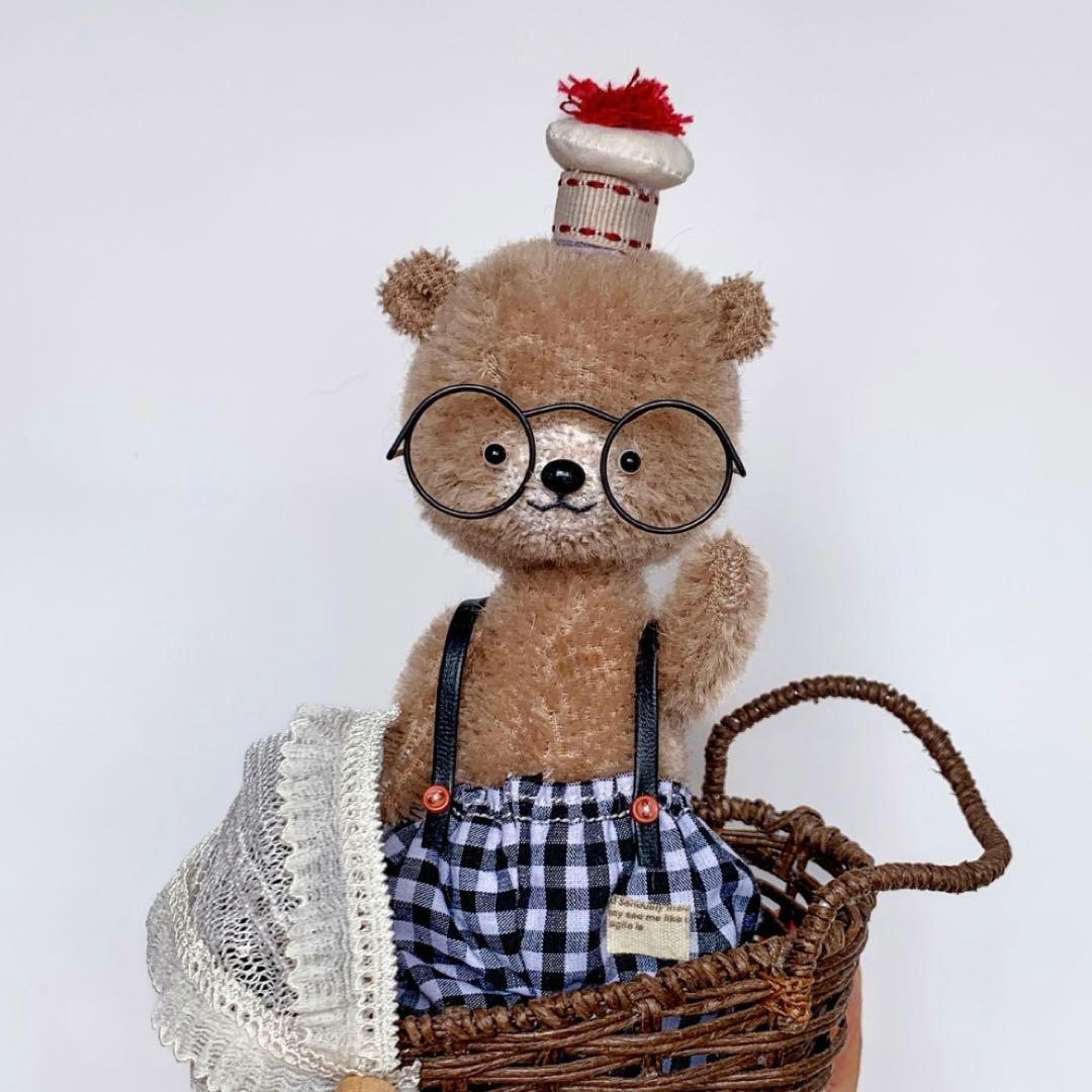 逞しいくまさん テディベア ぬいぐるみ ハンドメイド 海外作家様 くま