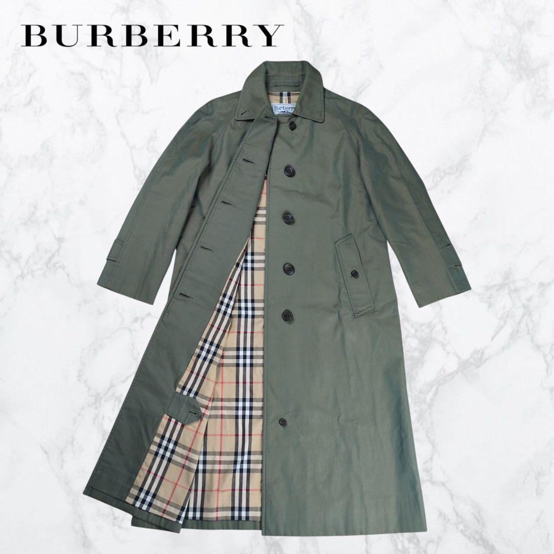 【美品】バーバリーズ ノバチェック 玉虫 ステンカラーコート