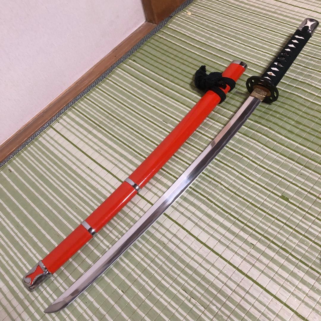 模造刀　模擬刀　武士　侍　伝統工芸　剣　ソード小太刀　鞘　鍔　大衆演劇　赤　朱色