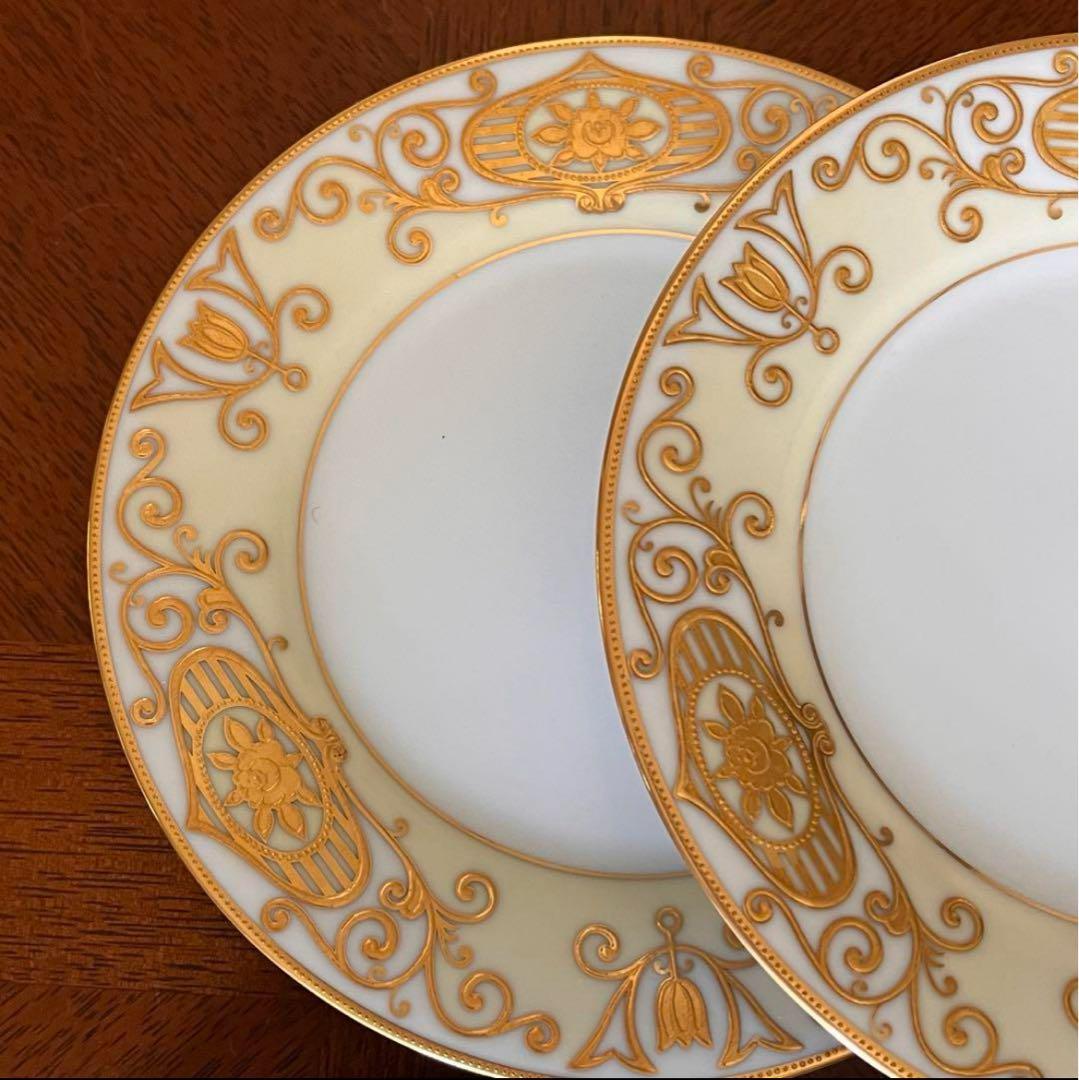 【希少品】オールドノリタケ★クリスマスボール★手描きパン・ケーキ皿　6枚