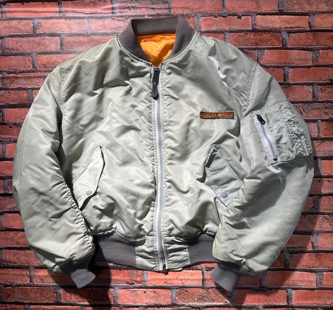 年末限定値下げ AVIREX MA-1 90s USA アーチロゴ