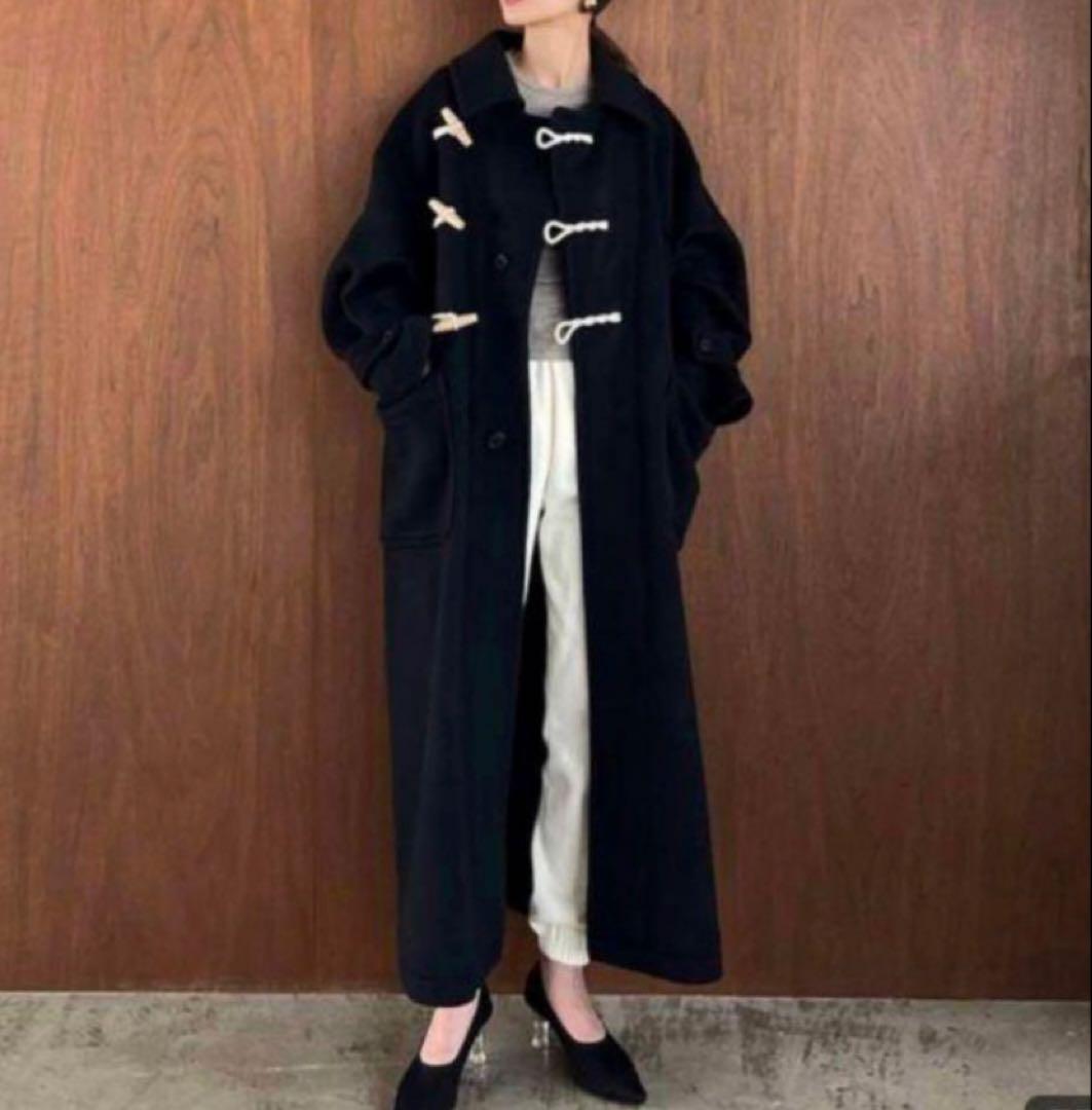 CLANE OVER MAXI DUFFLE COAT ネイビー