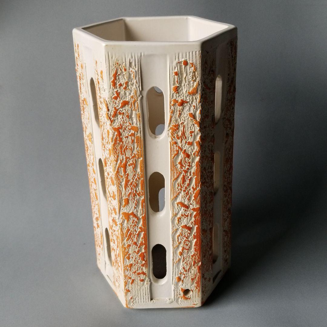 信楽焼傘立て  六角 高さ４７cm