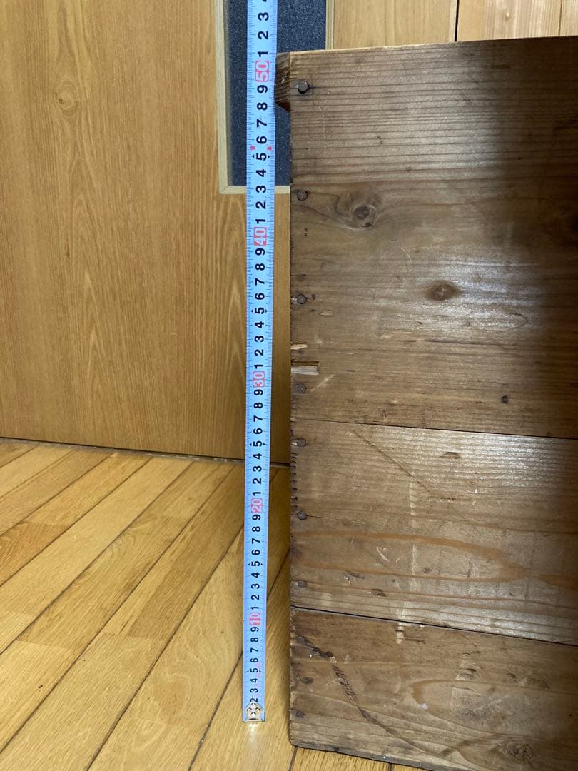 年代物　木製(大型)長方形ボックス　無垢板　丈夫　強い