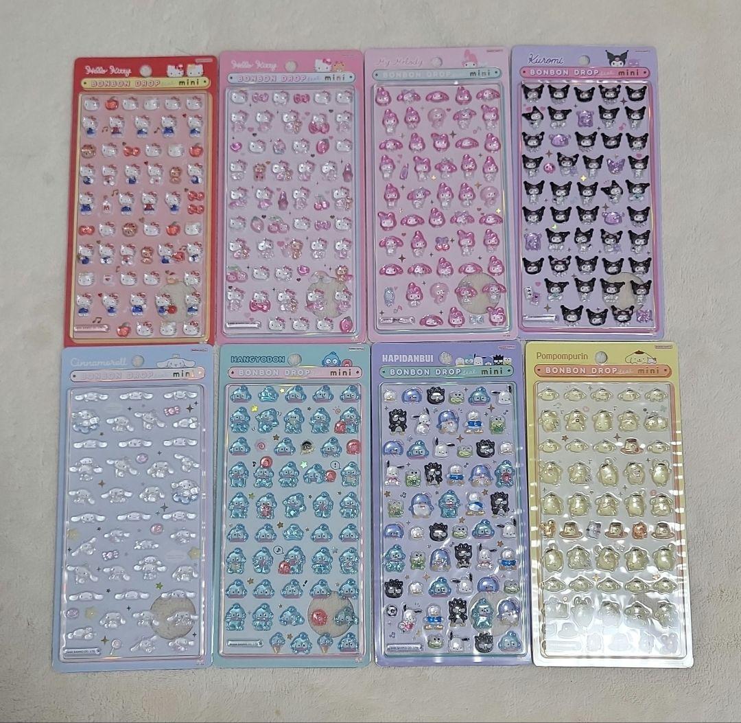 正規品 ボンボンドロップシールミニ サンリオ コンプリート 全8種セット