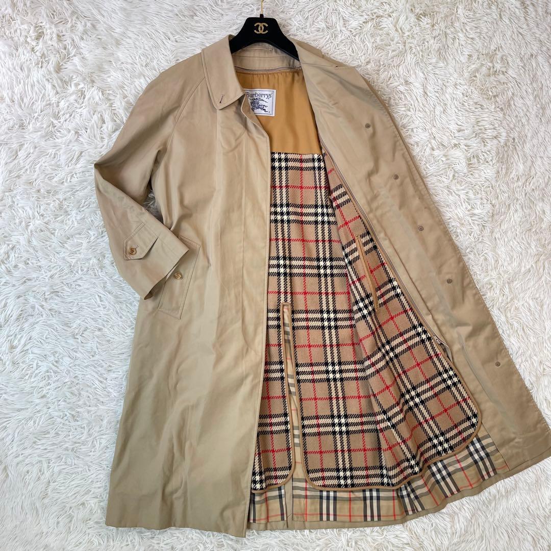 美品✨バーバリー 2wayステンカラーコート ノバチェックライナー付 ベージュ