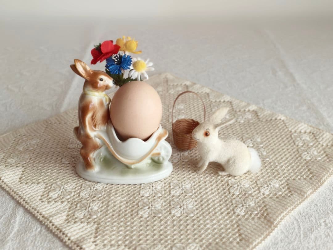 * pottery rabbit ୨୧ * お手伝い上手な ステキなうさぎさん