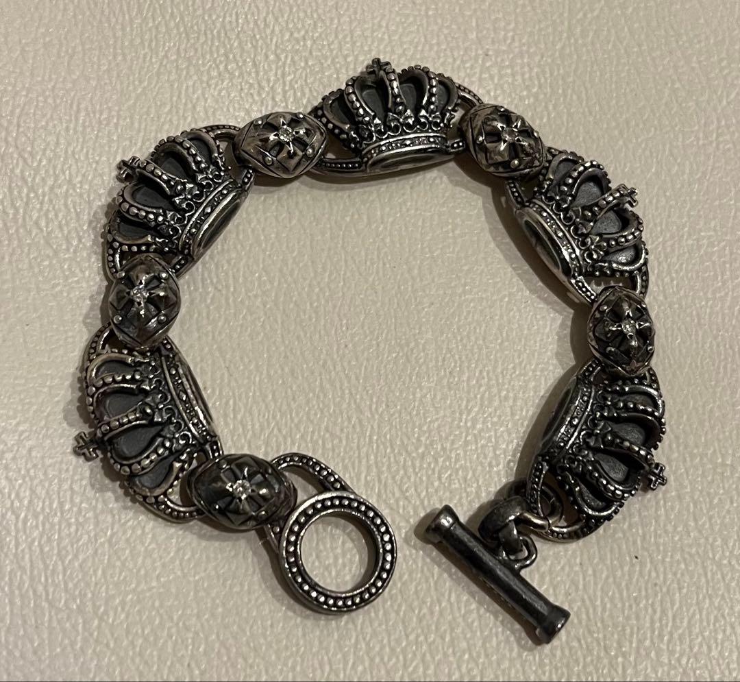 クラウンブレスレット 925シルバー 約18cm