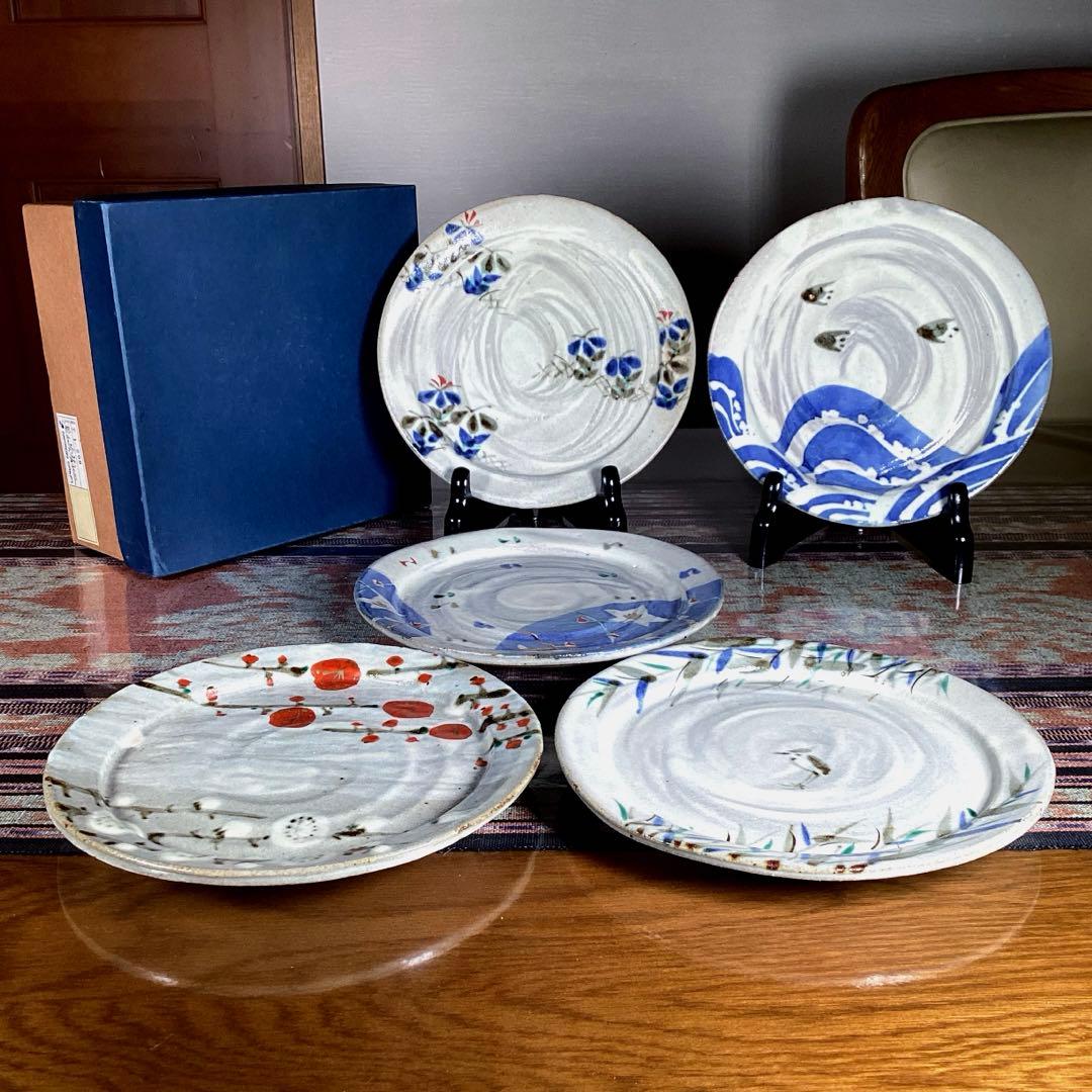 NIPPON CRAFT 清水焼 『乾山絵変わり和皿』　5枚