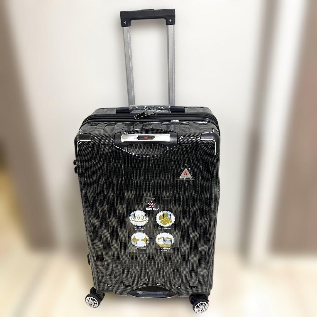 キャリーケース　24インチ　スーツケース　① ブラック　黒　四輪キャスター