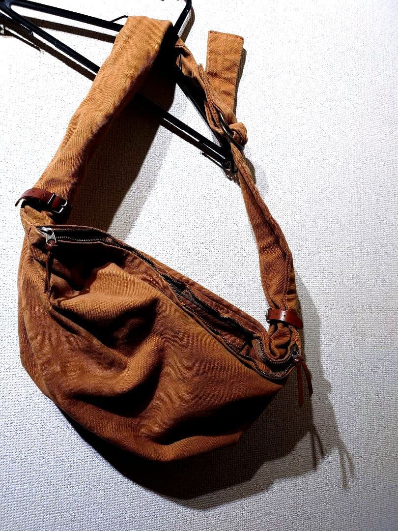 【送料込】kapital 帆布 リトル スナフキン バッグ キャメル