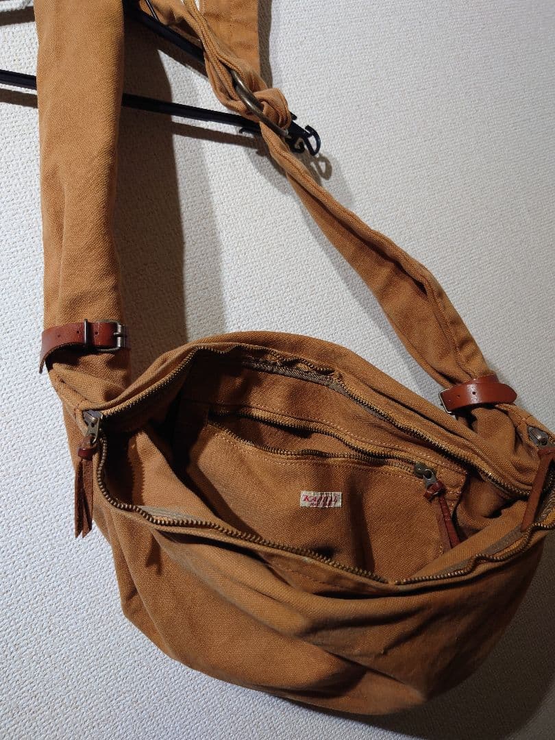 【送料込】kapital 帆布 リトル スナフキン バッグ キャメル
