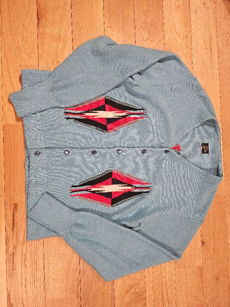 最終値下　Needles ライトブルー カーディガン Lサイズ