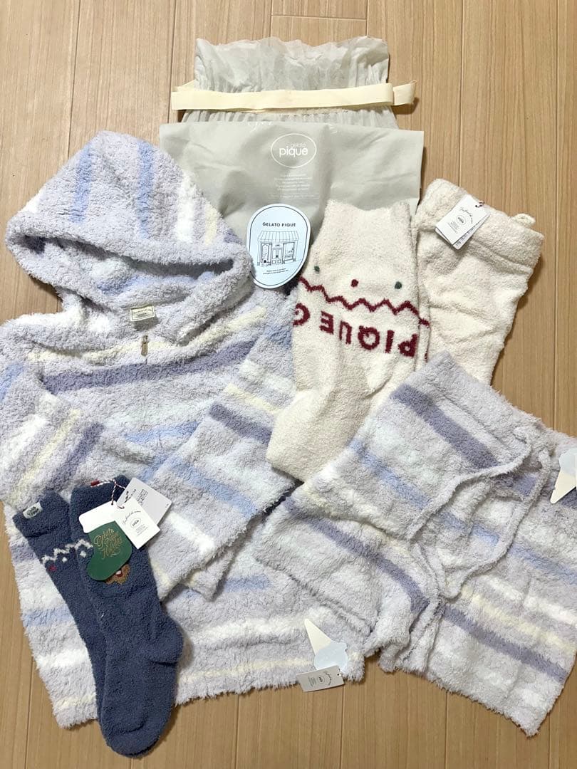 【値下げOK】【新品未使用】【タグ付き】ジェラートピケ ルームウェア4点セット