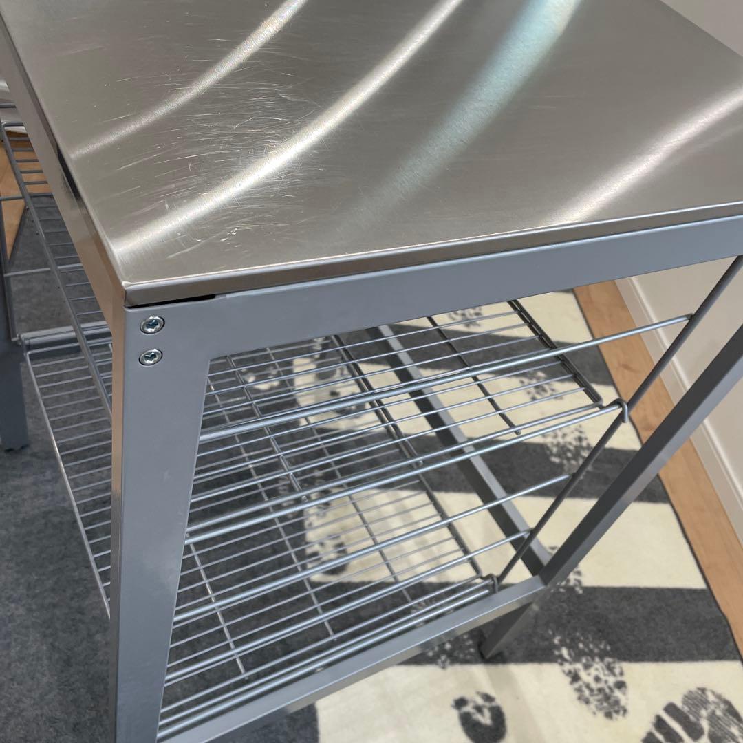 IKEA UDDEN ステンレス製2段キッチンラック