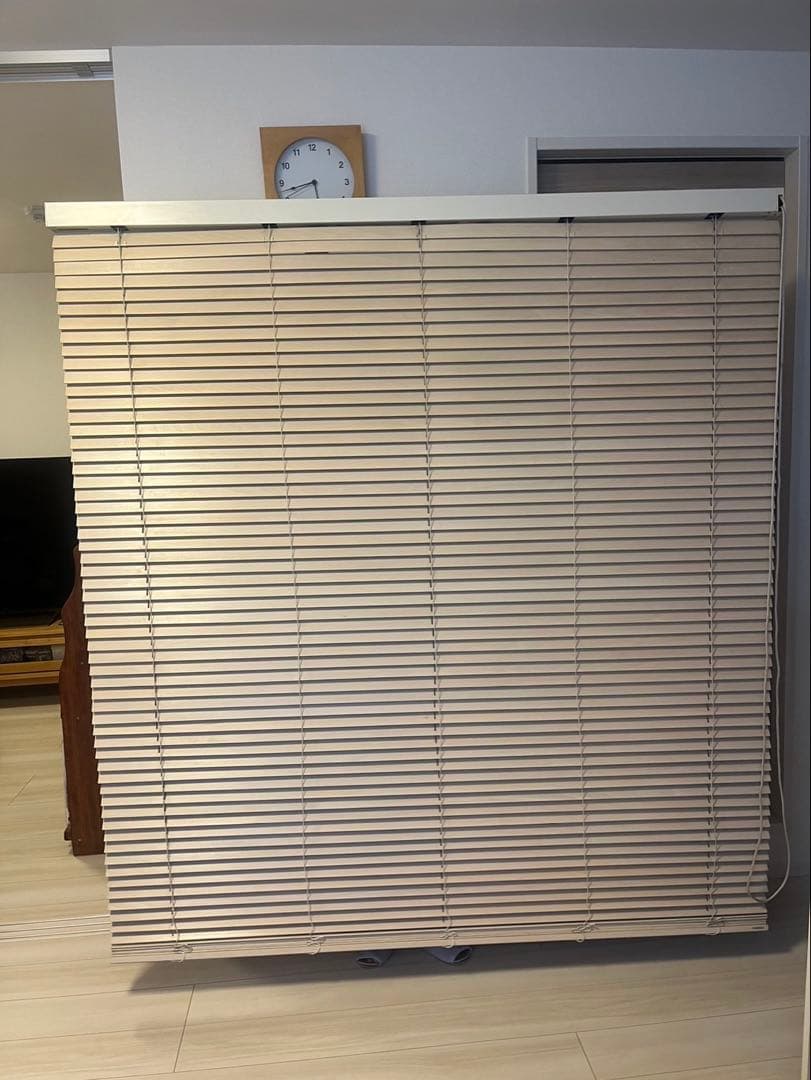 ベージュ・木製ブラインド 幅165cm