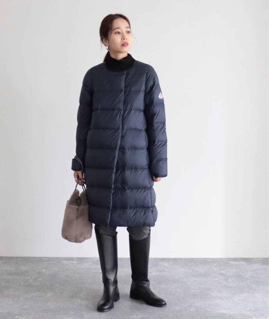 『美品』Pyrenex MALDETA 2 ダウンコート38 ノーカラーダウン