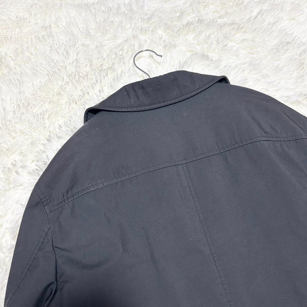 極上品 バーバリーブラックレーベル ステンカラーコート ノバチェック 黒 L