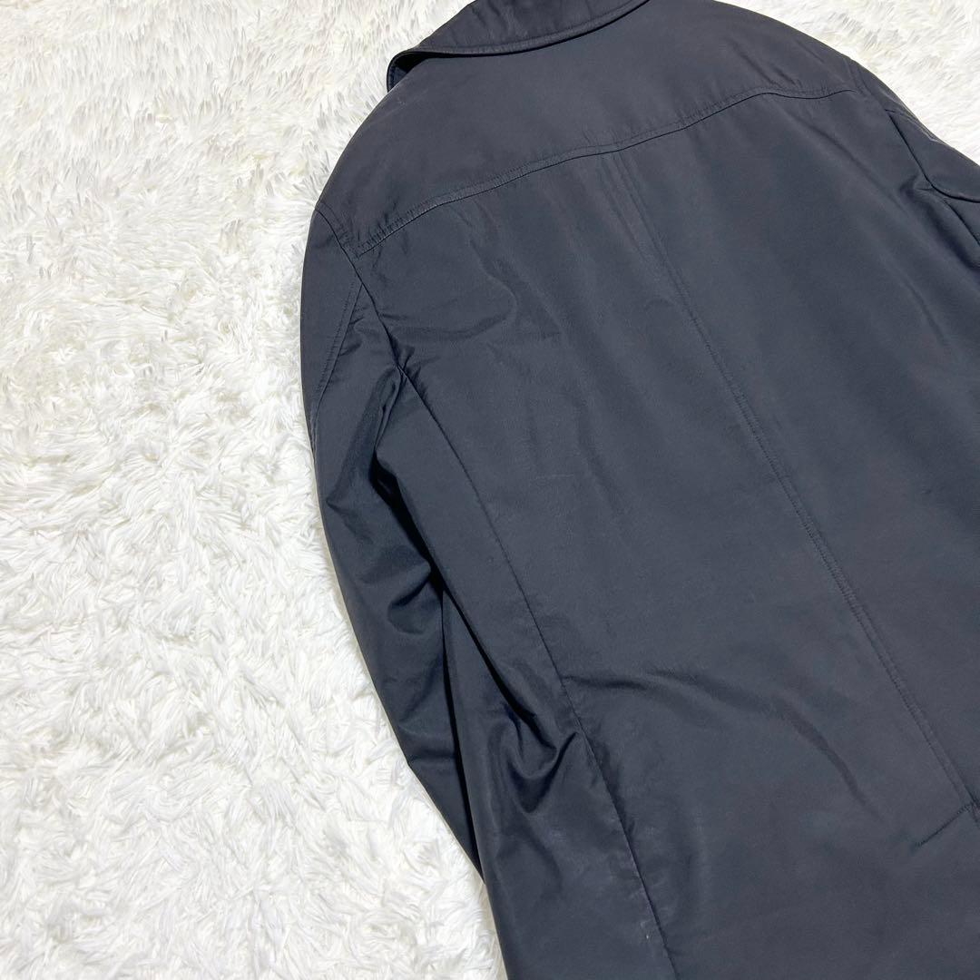 極上品 バーバリーブラックレーベル ステンカラーコート ノバチェック 黒 L