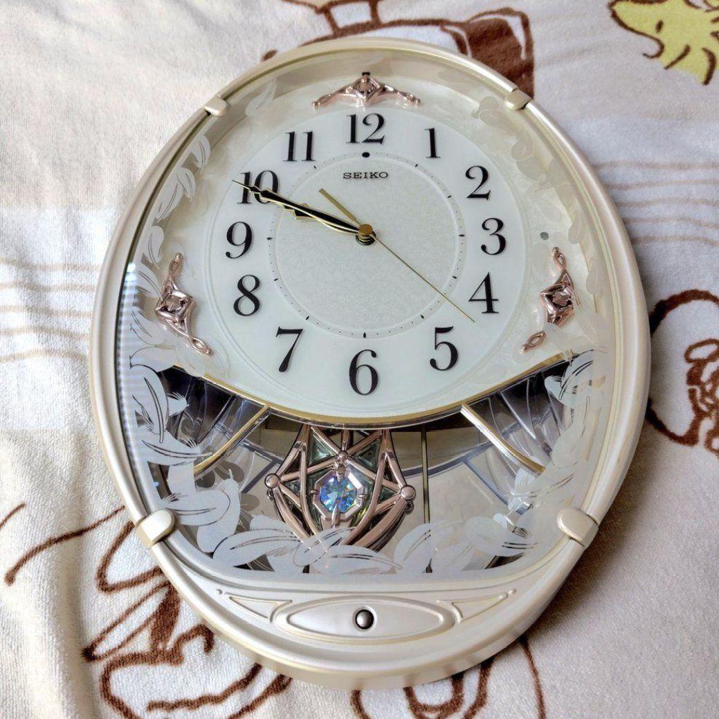 電波時計 ウェーブシンフォニー AM244H からくり時計 メロディ時計 振り子