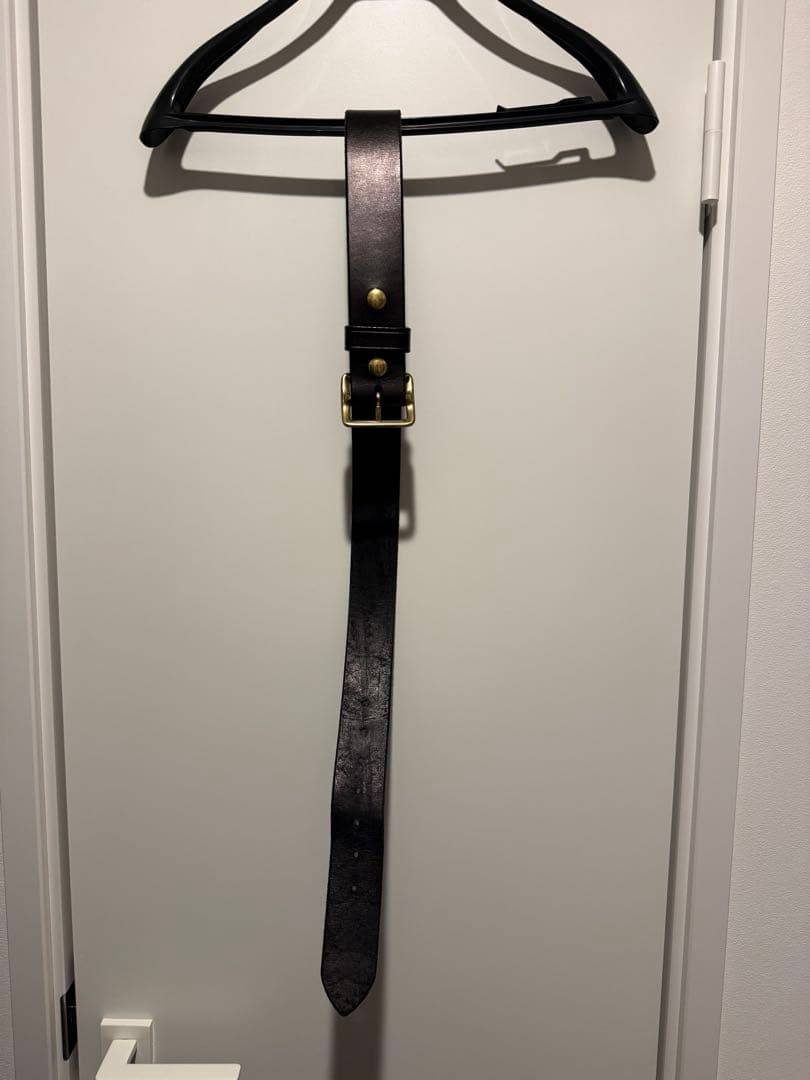 ラングリッツレザー　ベルト サイズ34 ブラック