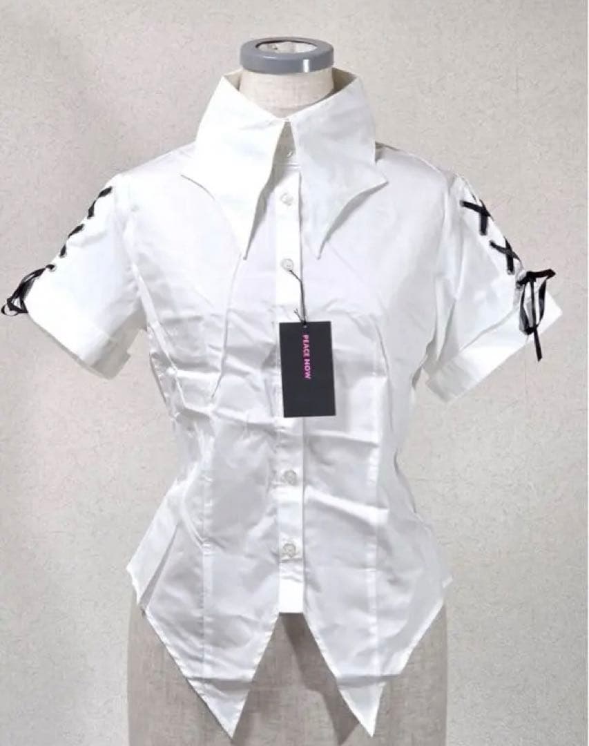 Peace now 半袖シャツ　ブラウス　蝙蝠襟　bpn alice auaa