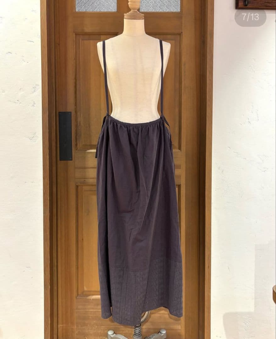 自由が丘限定 ツハル カットワーク刺繍エプロンスカート