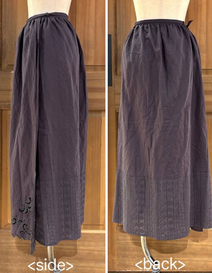 自由が丘限定 ツハル カットワーク刺繍エプロンスカート