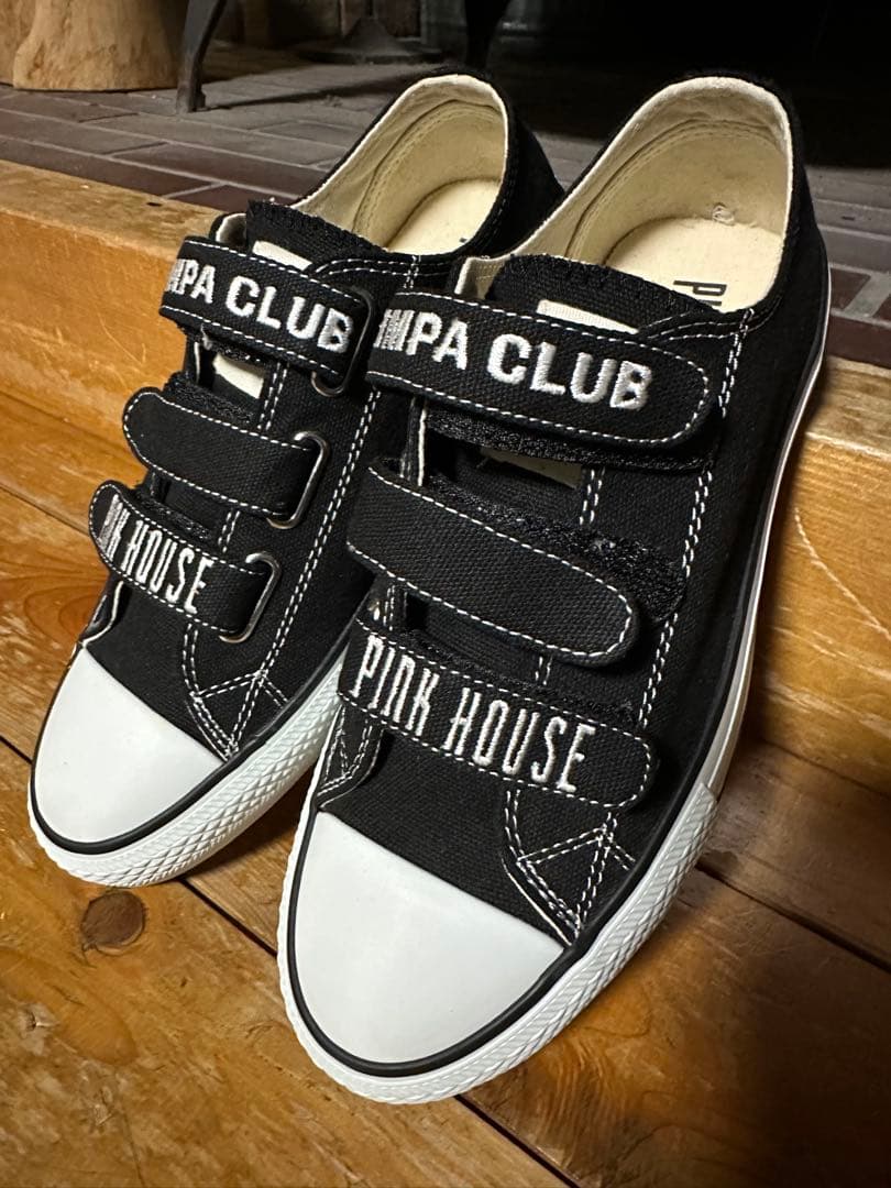 PINK HOUSE ベルクロスニーカー ブラック