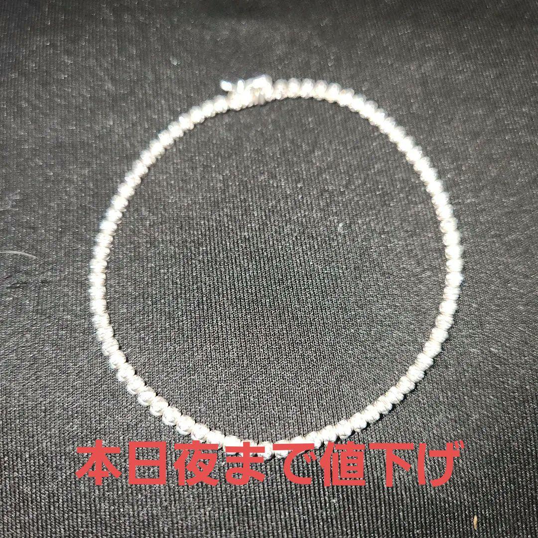 K18WG テニスブレスレット　ダイヤ