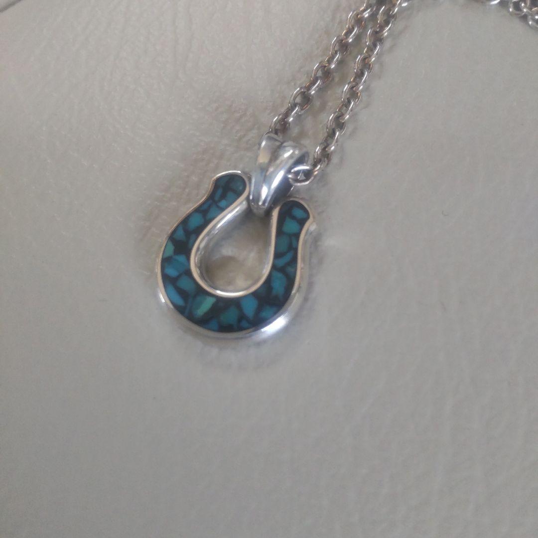 sympathy of soul・チップインターコイズ ホースシュー ネックレス