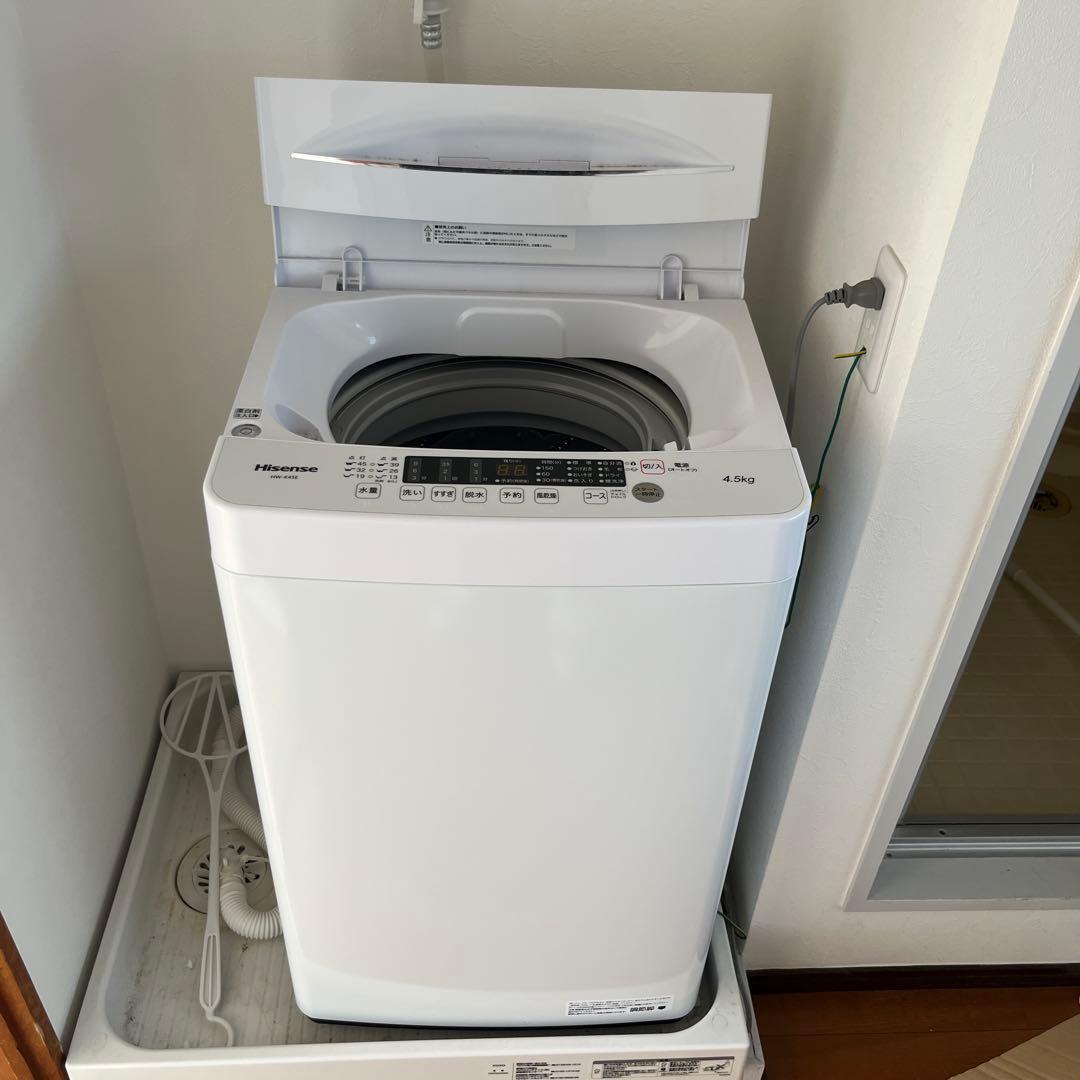 Hisense/ハイセンス 洗濯機4.5kg ホワイト HW-K45E