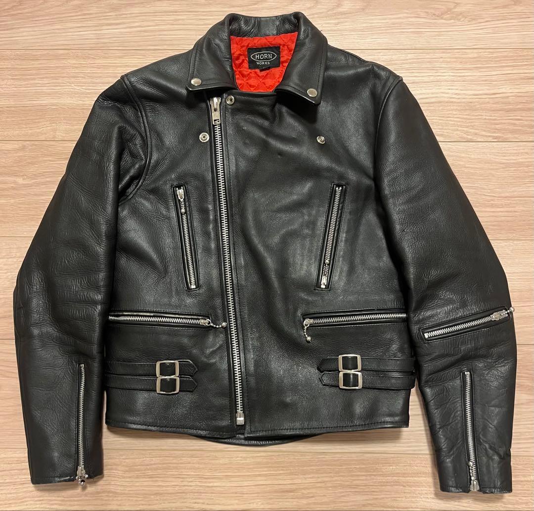 HORN WORKS ホーンワークス ダブルライダース ジャケット レザー S