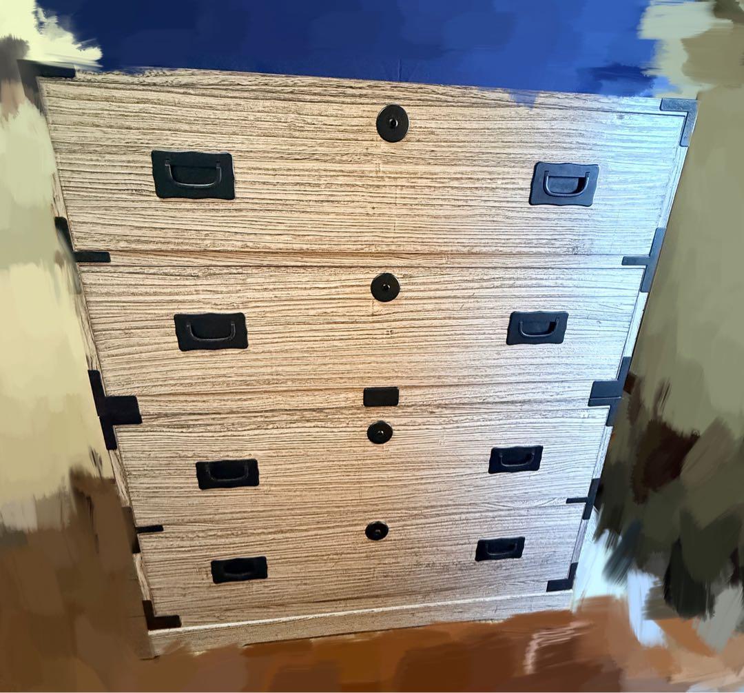 【値下げ】送料込み　中古　桐箪笥　着物　2段構成　4段引き出し