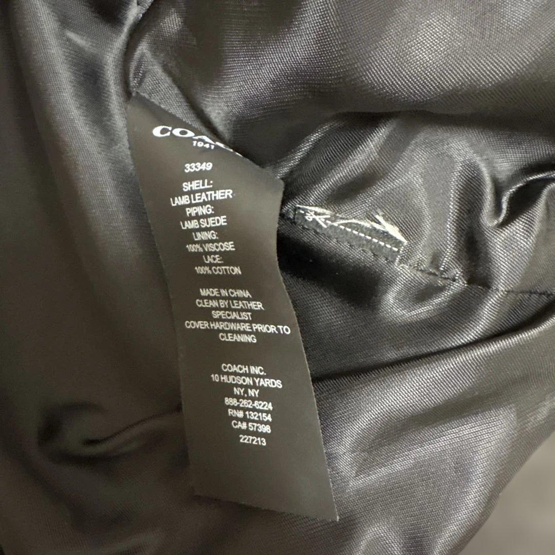 COACH ブラックレザーダブルライダースジャケット