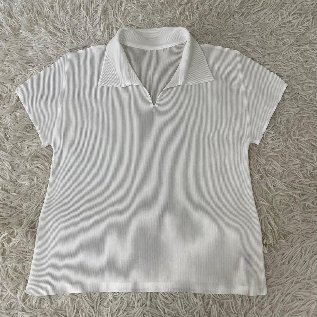 PLEATS PLEASE プリーツプリーズ スキッパーシャツ 半袖