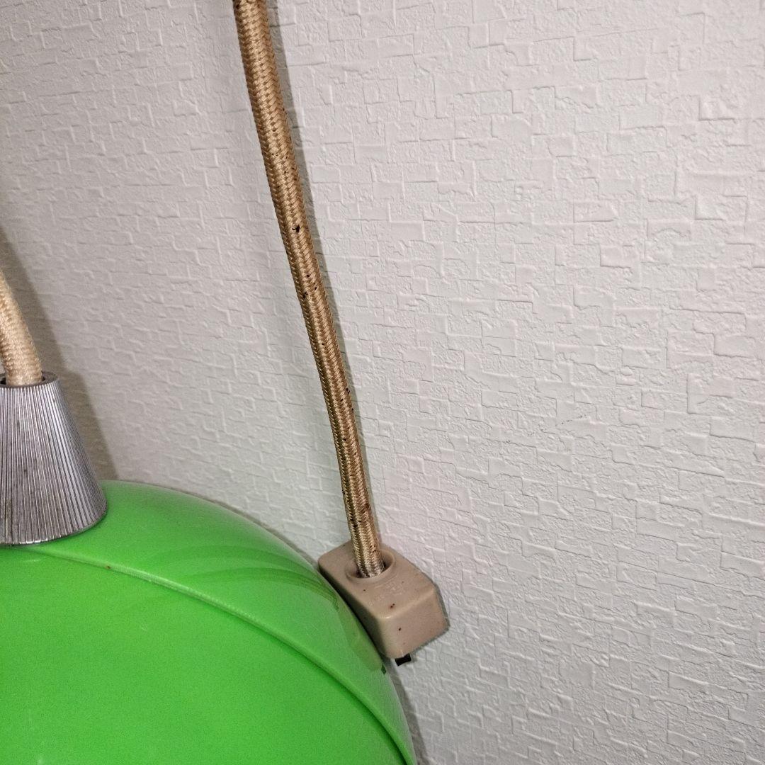 昭和レトロ レトロポップチューリップ型の電気傘 ライト 緑