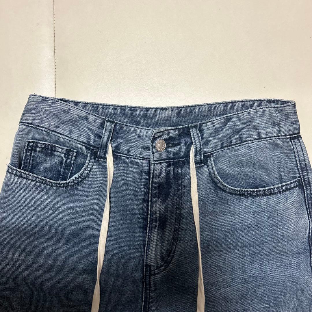 ライトドロストデニムパンツ loungedress ラウンジドレス s