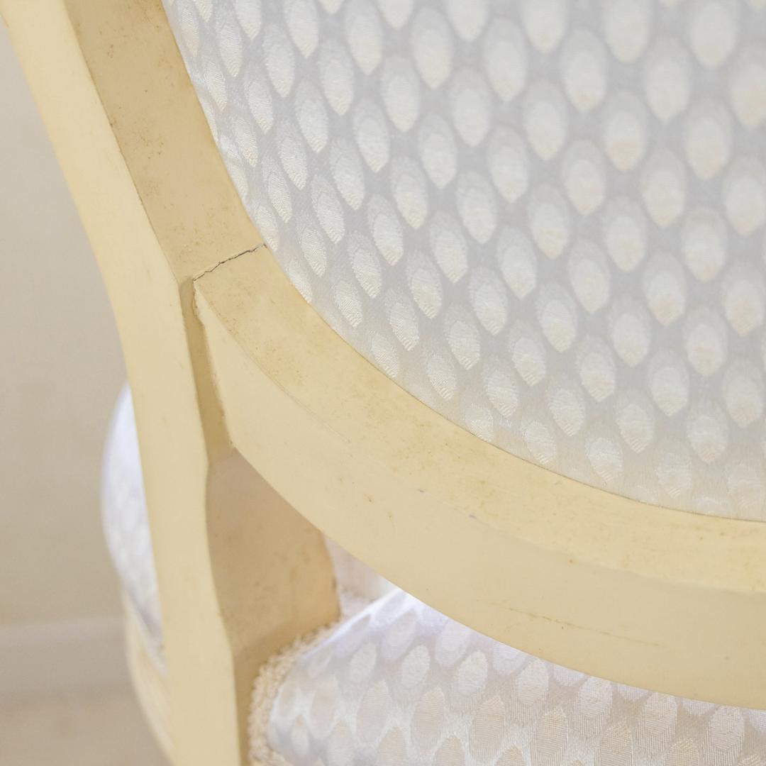 アンティークデザイン アームチェア アイボリー イタリア製