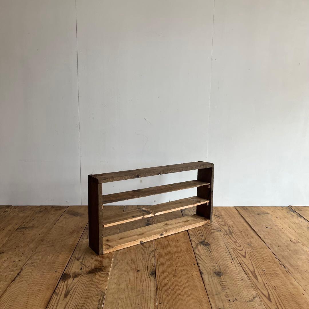 アンティーク 飾り棚 キッチン収納 古民家 民藝 無垢材 シャビー z907