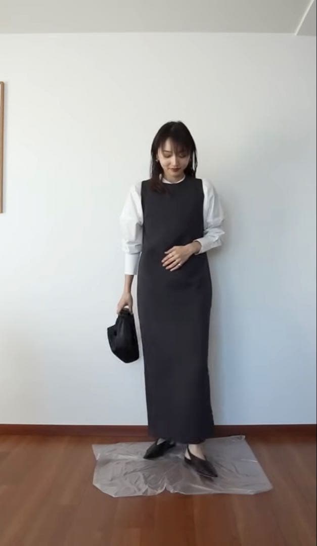 マルゥ　ユナイテッドアローズ　ノースリーブロングワンピース　Mサイズ　ブラック