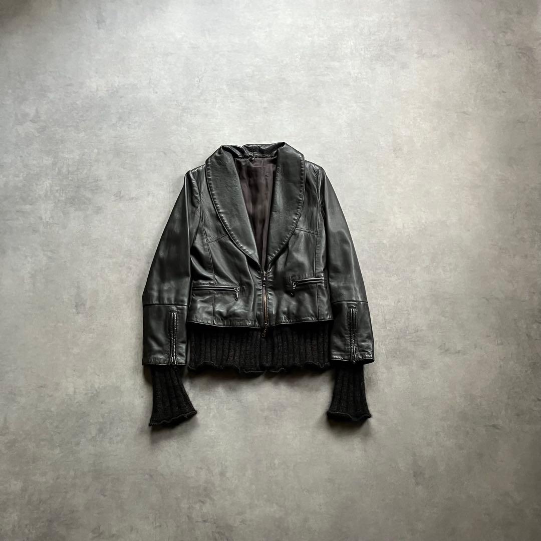 ジャケット・アウター 00s y2k archive docking lether jacket