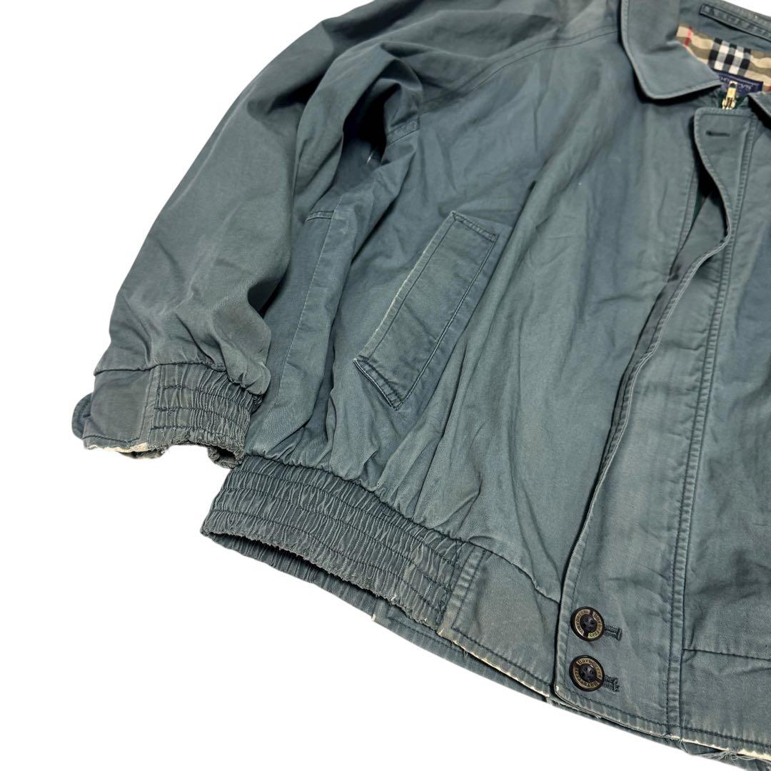 バーバリーズ　ハリトンジャケット　スウィングトップ　ノバチェック　ロゴ刺繍　L