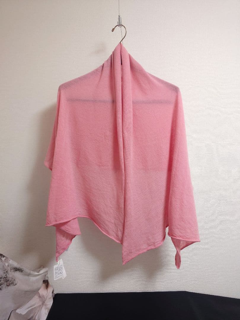 n100　エヌワンハンドレッド　カシミヤ　ストール　ピンク系